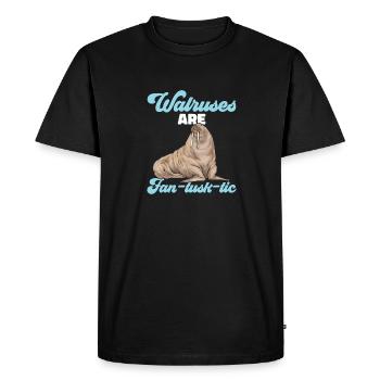 Morse - T-shirt Premium bio Homme - noir - Devant - Nico (187cm)