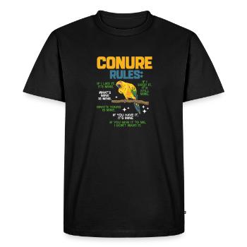Parakeet Parrot Parakeet Bird - Men's Premium Organic T-Shirt - black - Front - Nico (187cm)