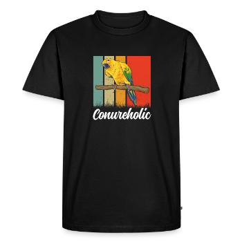 Parakeet Parrot Parakeet Bird - Men's Premium Organic T-Shirt - black - Front - Nico (187cm)