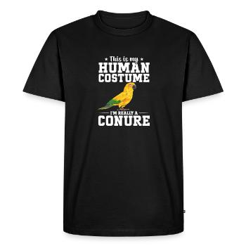 Perruche Perroquet Perruche Oiseau - T-shirt Premium bio Homme - noir - Devant - Nico (187cm)