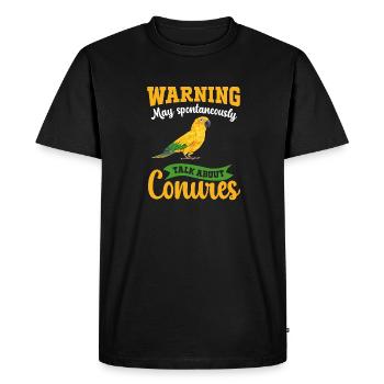 Perruche Perroquet Perruche Oiseau - T-shirt Premium bio Homme - noir - Devant - Nico (187cm)