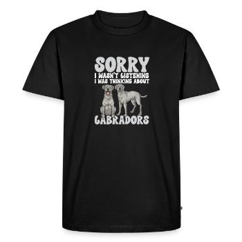 Silver Labrador Retriever Silver Lab - T-shirt Premium bio Homme - noir - Devant - Nico (187cm)