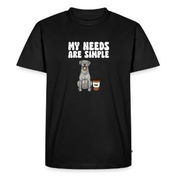 Silver Labrador Retriever Silver Lab - Men's Premium Organic T-Shirt - black - Front - Nico (187cm)