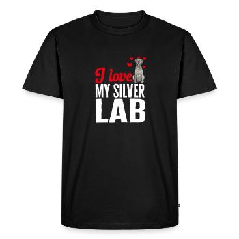 Silver Labrador Retriever Silver Lab - Men's Premium Organic T-Shirt - black - Front - Nico (187cm)
