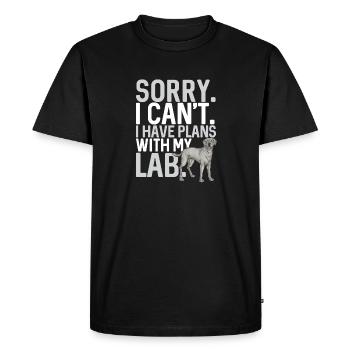 Silver Labrador Retriever Silver Lab - Men's Premium Organic T-Shirt - black - Front - Nico (187cm)