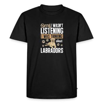 Labrador retriever jaune - T-shirt Premium bio Homme - noir - Devant - Nico (187cm)