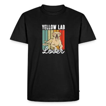 Labrador Retriever jaune - T-shirt Premium bio Homme - noir - Devant - Nico (187cm)