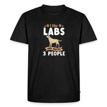 Labrador Retriever jaune - T-shirt Premium bio Homme - noir - Devant - Nico (187cm)