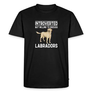 Labrador Retriever jaune - T-shirt Premium bio Homme - noir - Devant - Nico (187cm)