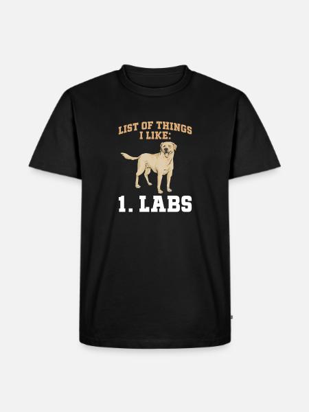 Yellow Labrador Retriever - Men's Premium Organic T-Shirt - black