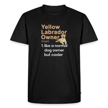 Labrador Retriever jaune - T-shirt Premium bio Homme - noir - Devant - Nico (187cm)