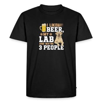 Labrador Retriever jaune - T-shirt Premium bio Homme - noir - Devant - Nico (187cm)