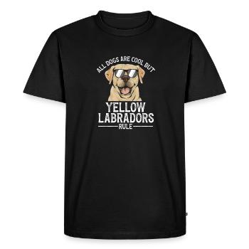 Labrador Retriever jaune - T-shirt Premium bio Homme - noir - Devant - Nico (187cm)