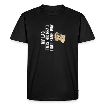Labrador Retriever jaune - T-shirt Premium bio Homme - noir - Devant - Nico (187cm)