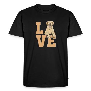 Labrador Retriever jaune - T-shirt Premium bio Homme - noir - Devant - Nico (187cm)