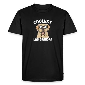 Labrador Retriever jaune - T-shirt Premium bio Homme - noir - Devant - Nico (187cm)