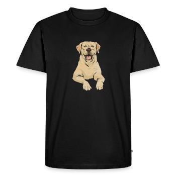 Labrador Retriever jaune - T-shirt Premium bio Homme - noir - Devant - Nico (187cm)