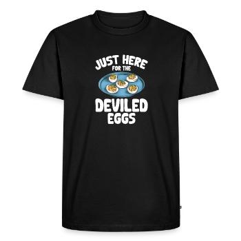 Stuffed Eggs Deviled Eggs - Men's Premium Organic T-Shirt - black - Front - Nico (187cm)