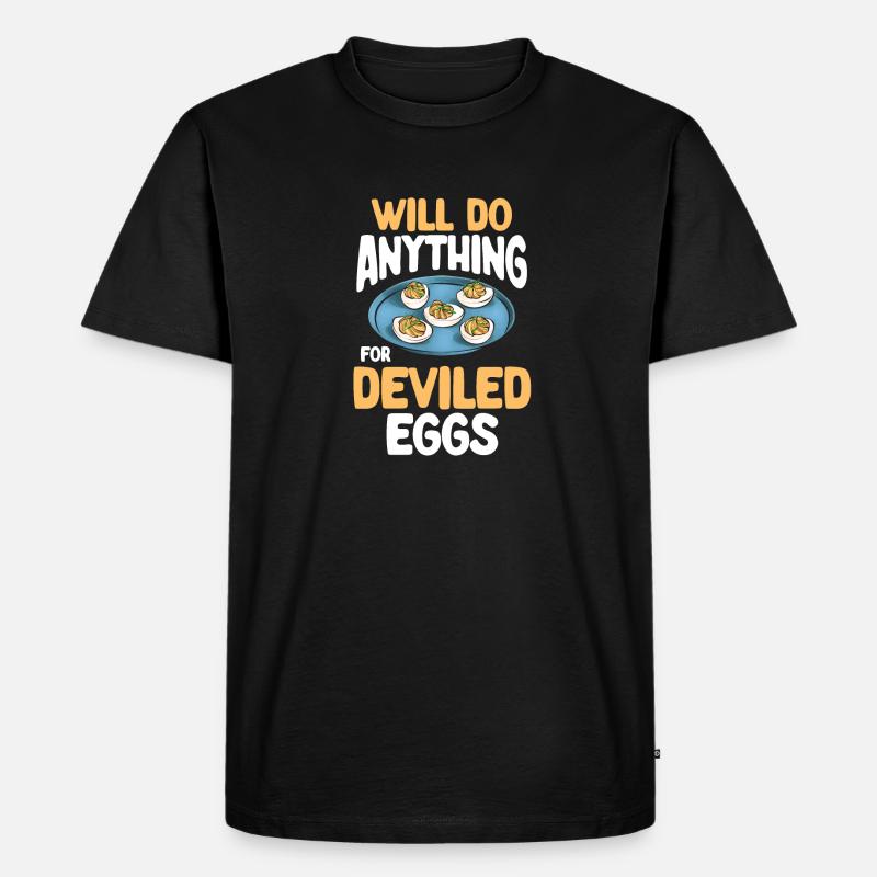 Stuffed Eggs Deviled Eggs - Men's Premium Organic T-Shirt - black