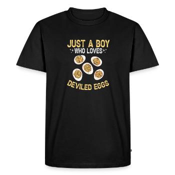 Stuffed Eggs Deviled Eggs - Men's Premium Organic T-Shirt - black - Front - Nico (187cm)