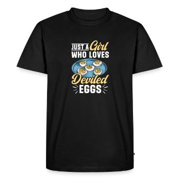Stuffed Eggs Deviled Eggs - Men's Premium Organic T-Shirt - black - Front - Nico (187cm)