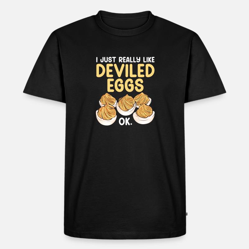 Stuffed Eggs Deviled Eggs - Men's Premium Organic T-Shirt - black