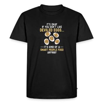 Oeufs farcis Oeufs farcis - T-shirt Premium bio Homme - noir - Devant - Nico (187cm)