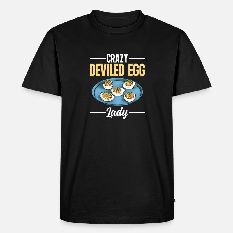 Gefüllte Eier Deviled Eggs - Männer Premium Bio T-Shirt - Schwarz