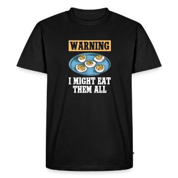 Oeufs farcis Oeufs farcis - T-shirt Premium bio Homme - noir - Devant - Nico (187cm)