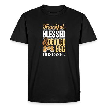 Oeufs farcis Oeufs farcis - T-shirt Premium bio Homme - noir - Devant - Nico (187cm)