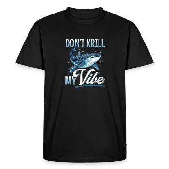 Drôle de requin-baleine animal ne krill pas mon ambiance - T-shirt Premium bio Homme - noir - Devant - Nico (187cm)