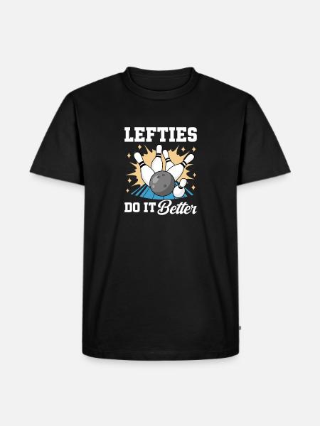 Bowling Left-handed Left-handed bowler - Men's Premium Organic T-Shirt - black