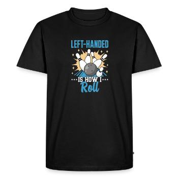 Bowling Left-handed Left-handed bowler - Men's Premium Organic T-Shirt - black - Front - Nico (187cm)