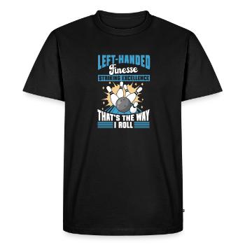 Bowling Left-handed Left-handed bowler - Men's Premium Organic T-Shirt - black - Front - Nico (187cm)