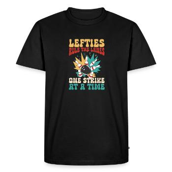 Bowling Left-handed Left-handed bowler - Men's Premium Organic T-Shirt - black - Front - Nico (187cm)