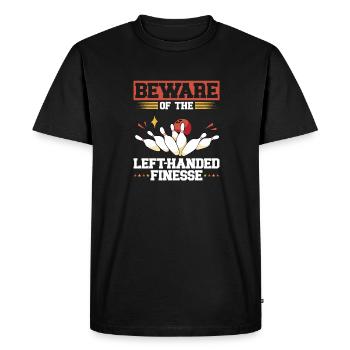 Bowling Left-handed Left-handed bowler - Men's Premium Organic T-Shirt - black - Front - Nico (187cm)