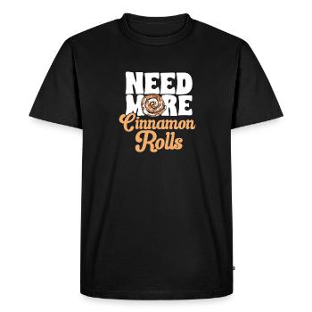 Rouleau à la cannelle - T-shirt Premium bio Homme - noir - Devant - Nico (187cm)