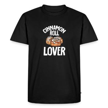 Rouleau à la cannelle - T-shirt Premium bio Homme - noir - Devant - Nico (187cm)