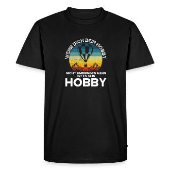 Vol en montgolfière Pilote de montgolfière - T-shirt Premium bio Homme - noir - Devant - Nico (187cm)