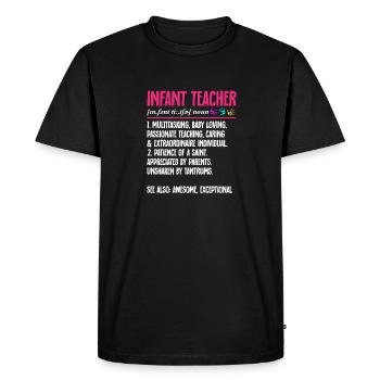 Kindergarten Teacher Daycare Center Educator - Men's Premium Organic T-Shirt - black - Front - Nico (187cm)