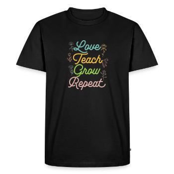 Kindergarten Teacher Daycare Center Educator - Men's Premium Organic T-Shirt - black - Front - Nico (187cm)