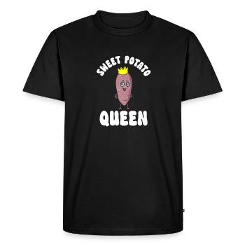 Légumes-racines de patates douces - T-shirt Premium bio Homme - noir - Devant - Nico (187cm)