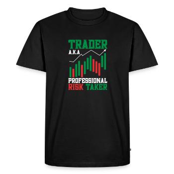 Trading Crypto Stock Market Investor Day Trader - Men's Premium Organic T-Shirt - black - Front - Nico (187cm)