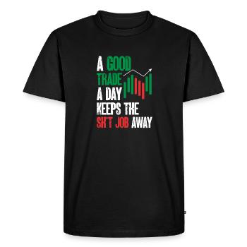 Trading Crypto Stock Market Investor Day Trader - Men's Premium Organic T-Shirt - black - Front - Nico (187cm)