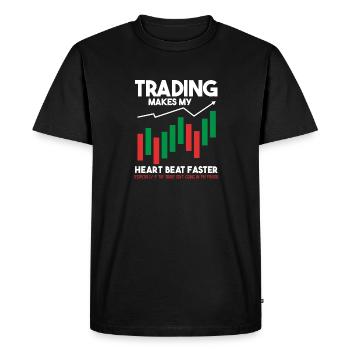 Trading Crypto Stock Market Investor Day Trader - Men's Premium Organic T-Shirt - black - Front - Nico (187cm)