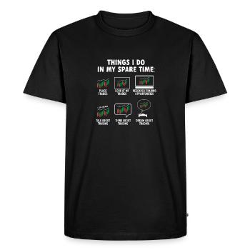 Trading Crypto Stock Market Investor Day Trader - Men's Premium Organic T-Shirt - black - Front - Nico (187cm)