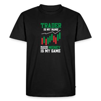 Trading Crypto Stock Market Investor Day Trader - Men's Premium Organic T-Shirt - black - Front - Nico (187cm)