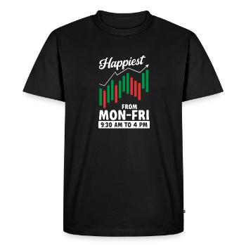 Trading Crypto Stock Market Investor Day Trader - Men's Premium Organic T-Shirt - black - Front - Nico (187cm)