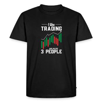 Trading Crypto Stock Market Investor Day Trader - Men's Premium Organic T-Shirt - black - Front - Nico (187cm)