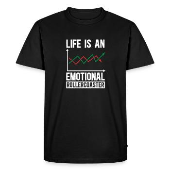 Trading Crypto Stock Market Investor Day Trader - Men's Premium Organic T-Shirt - black - Front - Nico (187cm)